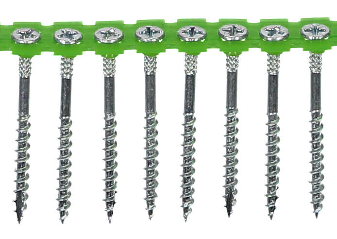 Skrūves lentā koksnes skaidiņām, spilgti cinkotas, koka profiliem Essve 542355;...