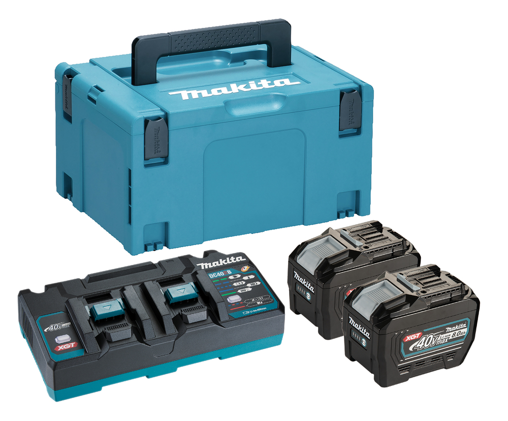 Piederumu komplekts Makita 191Y97-1; 40 V; 2x8,0 Ah akum.