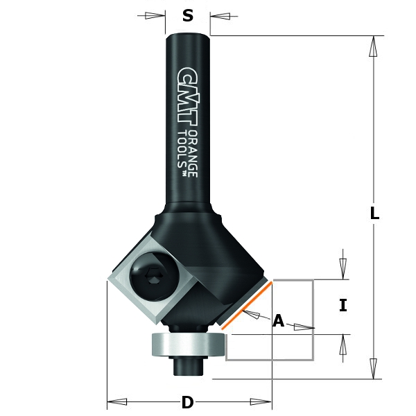 Nokāpes frēze CMT; S=6 mm; D=25 mm