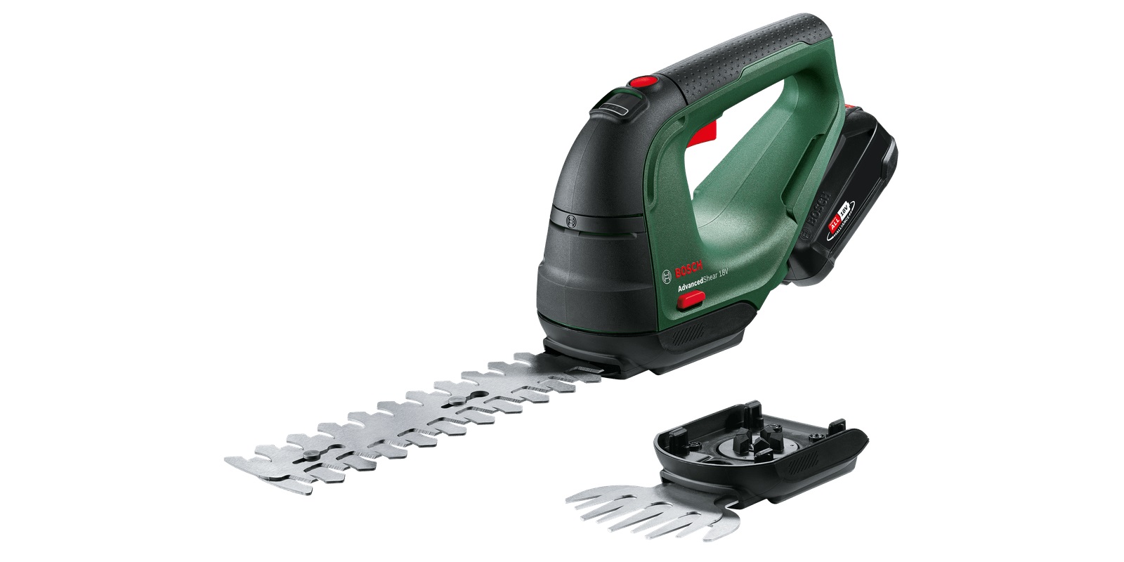 Dzīvžogu un zāles šķēres Bosch AdvancedShear 18V-10; 18 V; 1x2,0 Ah akum.