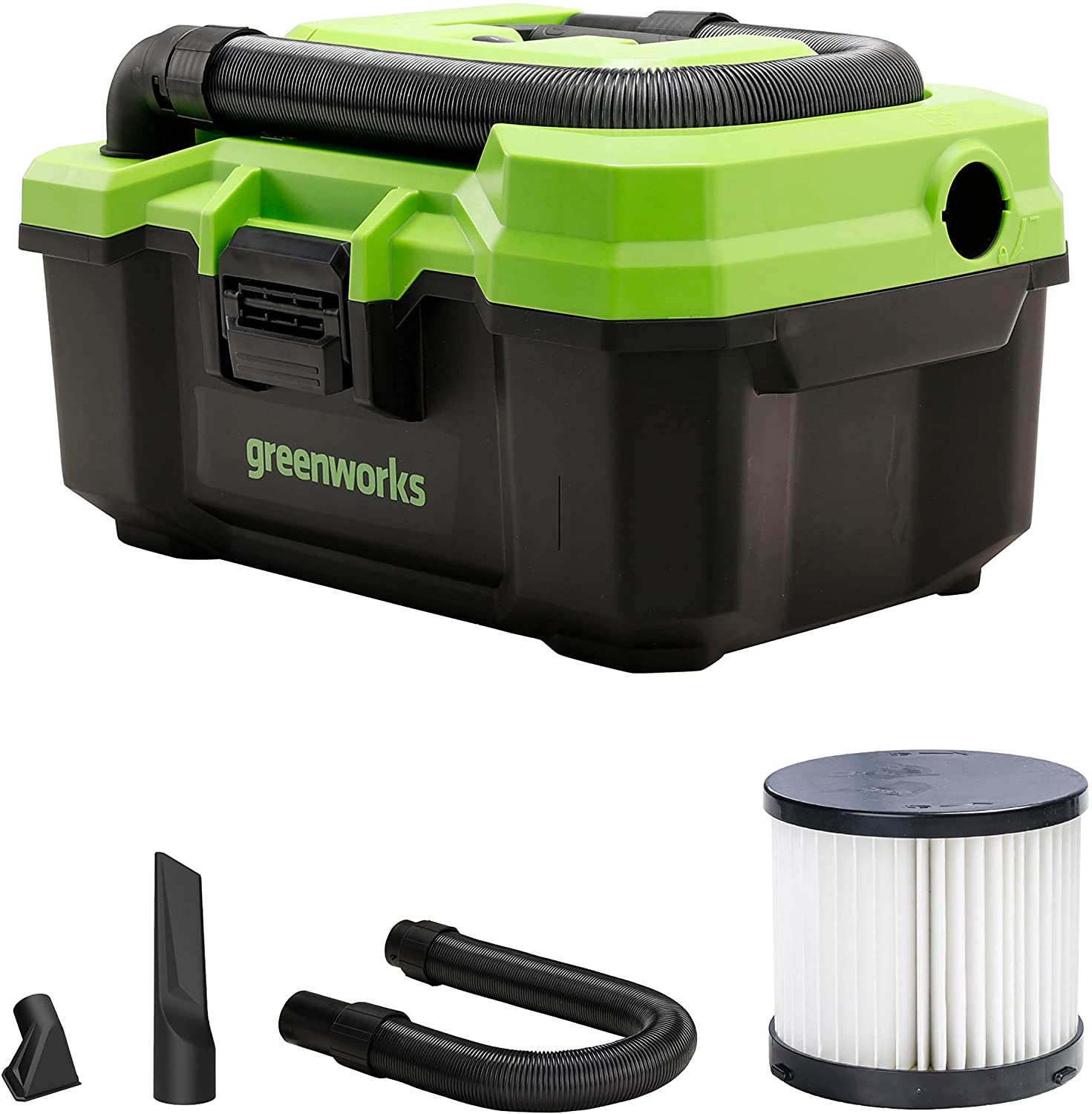 Sausās un mitrās tīrīšanas putekļsūcējs Greenworks G24WDV; 24 V (bez akumulatora...