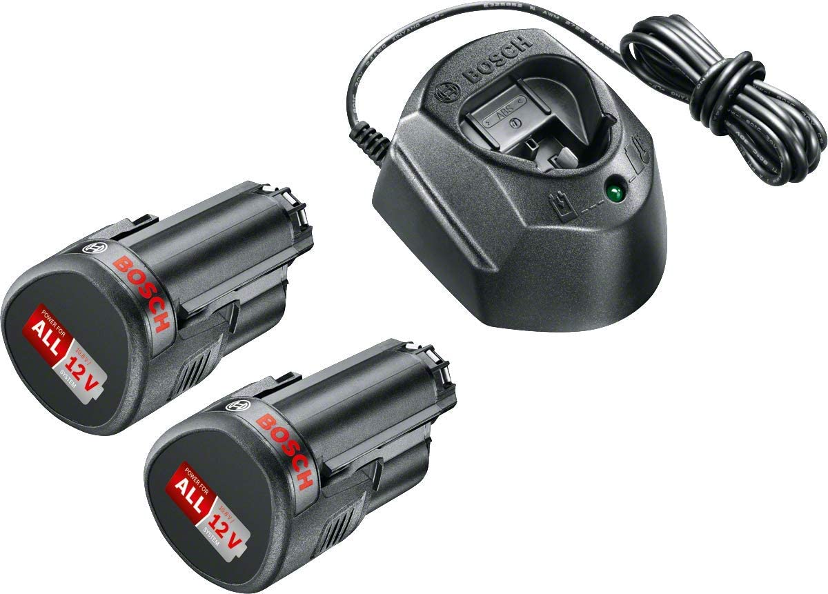 Akumulators Bosch StarterSet PBA 12V; 12 V; 2x1,5 Ah + lādētājs GAL 1210 CV