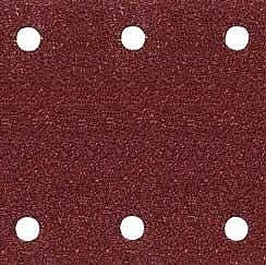 Daudzfunkcionālajām orbitālajām slīpmašīnām paredzētā smilšpapīra loksnes 114x102 mm; K80; 10 gab.