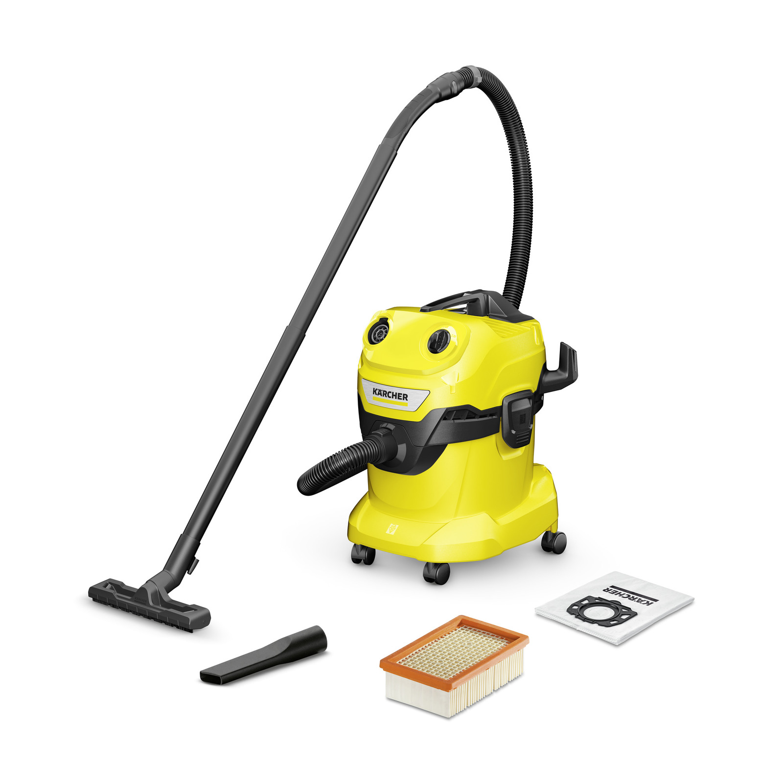 Sausās un mitrās tīrīšanas putekļsūcējs Karcher WD 4 V-20/5/22; 1000 W