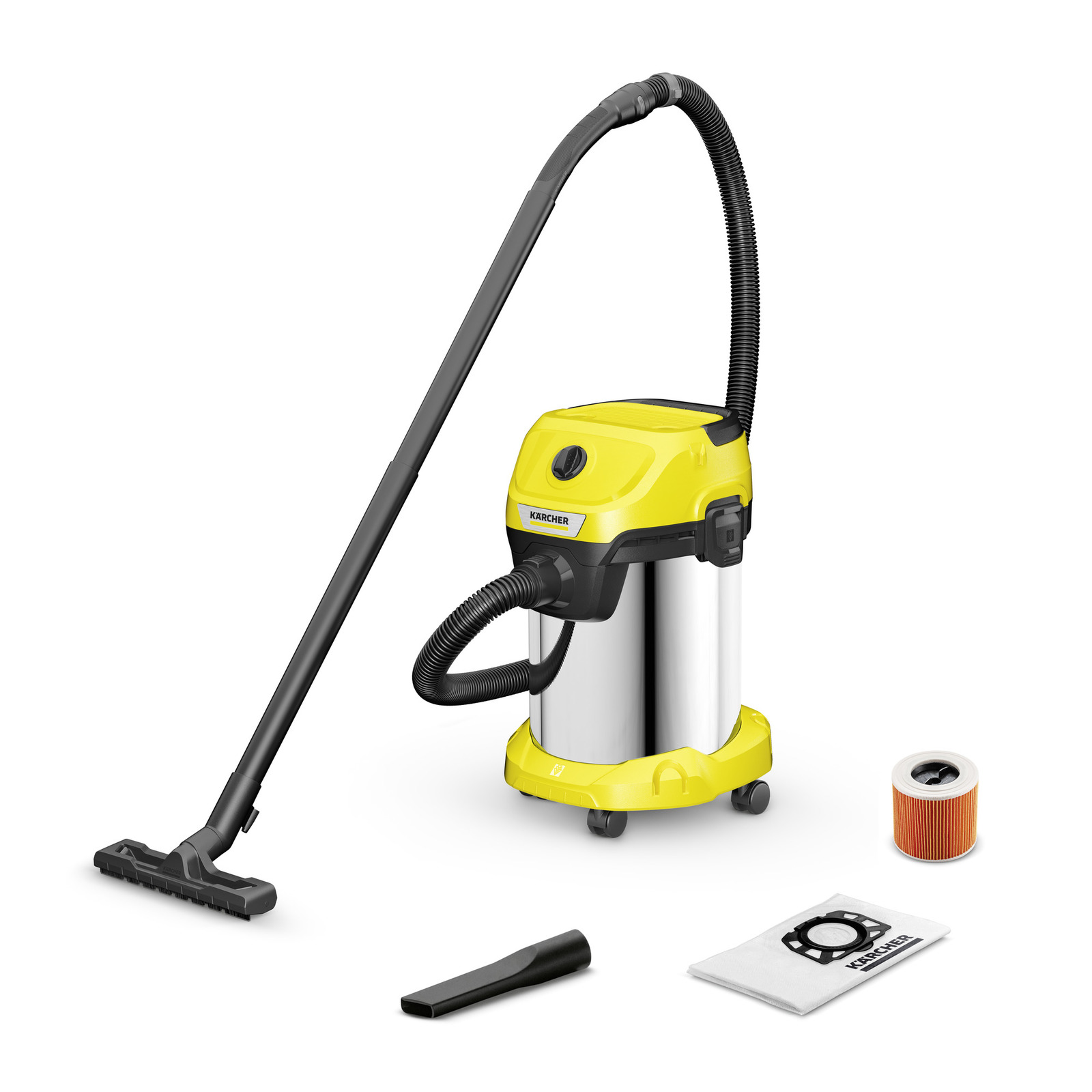 Sausās un mitrās tīrīšanas putekļsūcējs Karcher WD 3 S V-19/4/20
