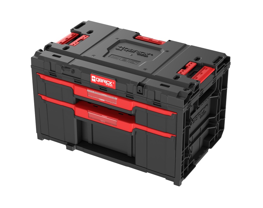 Instrumentu kaste Qbrick ONE PLUS TOOLBOX 2.0; ar 2 atvilktnēm