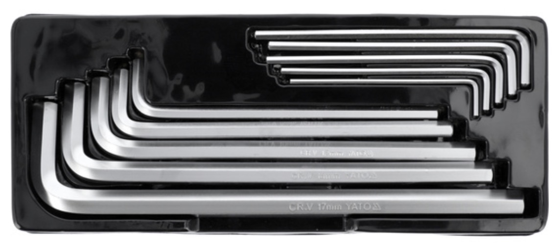 Seškanšu atslēgu komplekts Yato YT-0519; 3-17 mm; 10 gab.