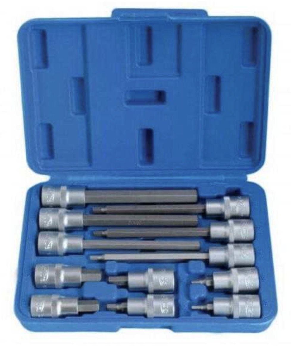 Galviņu komplekts ar Hex uzgaļiem SATRA S-SH1212L; 1/2''; 12 gab.