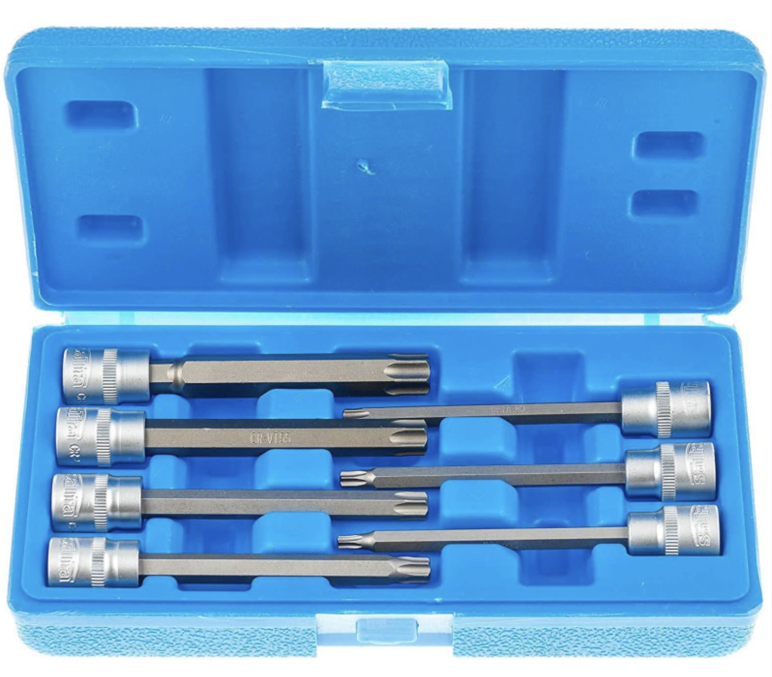 Muciņu ar uzgaļiem komplekts SATRA S-SLS738; 3/8''; 7 gab.