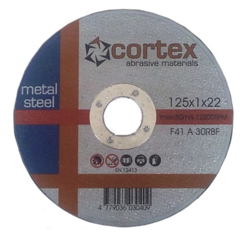 Abrazīvais griešanas disks Cortex 18202; 125x1,0x22,2 mm