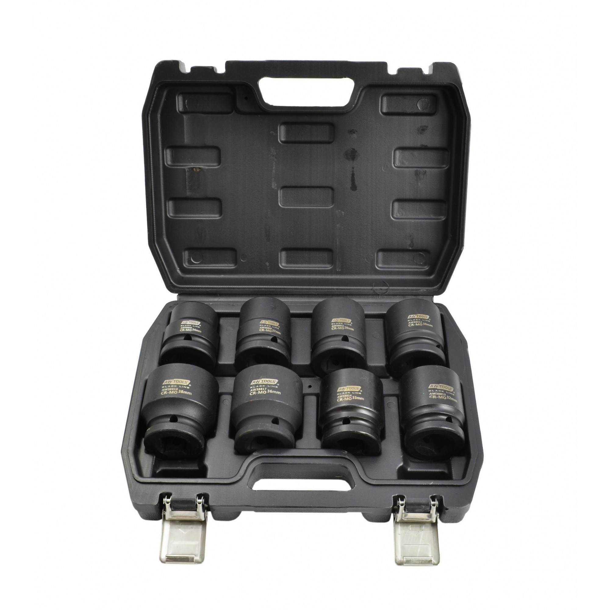 Triecienuzgaļu komplekts AWTools AW38851BL; 3/4''; 24-38 mm; 8 gab.