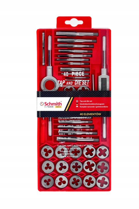 Skrūvgriežu komplekts un skrūvgriežu komplekts Schmith SQNG-02; 40 gab.
