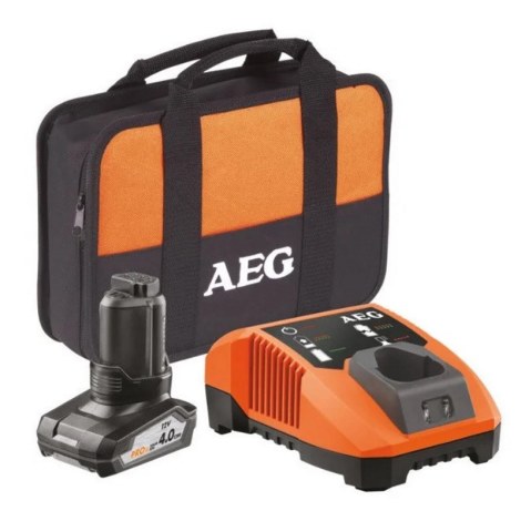 Piederumu komplekts AEG SET L1240BLK; 12 V; 1x4,0 Ah; Li-ion