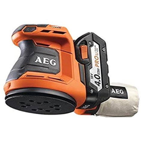 Ekscentra slīpmašīna AEG BEX18-125LI-402C; 18 V; 2x4,0 Ah akum.