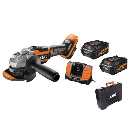 Угловая шлифмашина AEG BEWS 18-125BLPX-602C; 18 V; 2x6,0 Ah аккум.