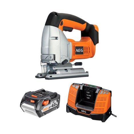 Figūrzāģis AEG BST18XLI-401B; 18 V; 1x4,0 Ah akum.