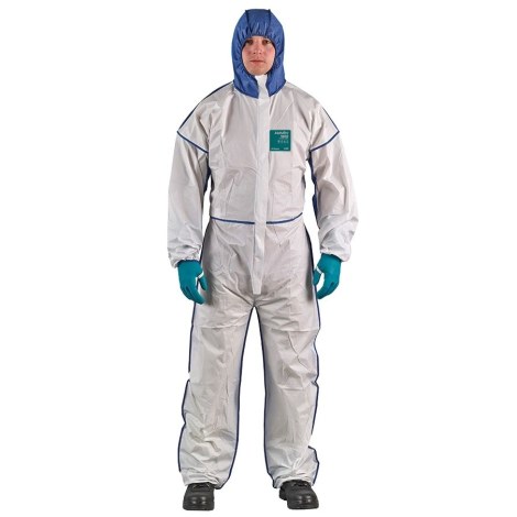 Одноразовый комбинезон Ansell Alphatec 1800 Type 5/6; XXL; белый