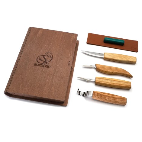 Набор для резьбы BeaverCraft S09 Book; для резьбы ложек и других изделий из дерева