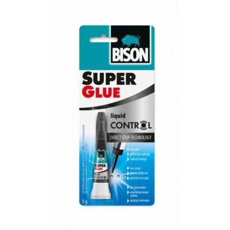 Термоклей Bison 1490215 Super Glue Control; 3 g