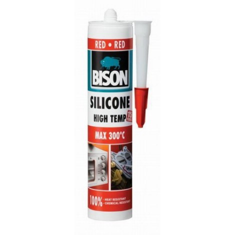 Hermētiķis Bison 1591380 Silicone Ht; 280 ml; sarkanā krāsā