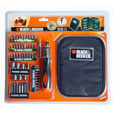 Набор бит BLACK & DECKER A 7104; 56 шт. + Отвертка