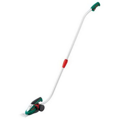 Zāles šķēres Bosch ISIO 3; 3,6 V; 1,5 Ah akumulatora; garums 8 cm + teleskopisks rokturis