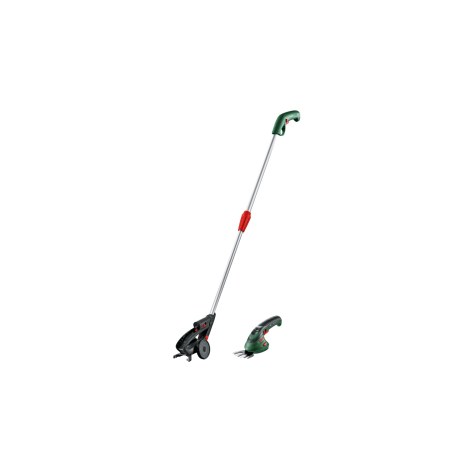 Zāles šķēres Bosch Isio 0600833109; 3,6 V; 1,5 Ah + Teleskopiskais stienis