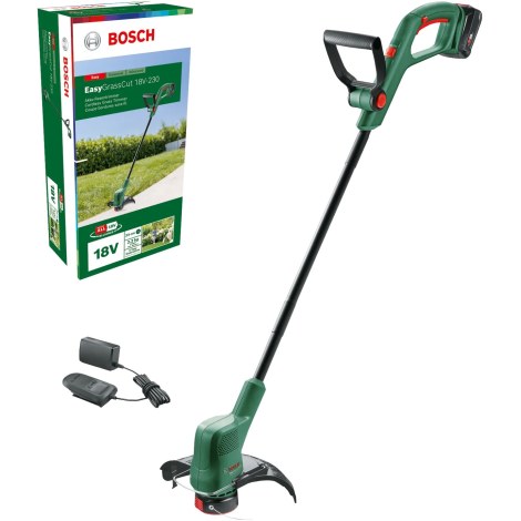Zāles trimmeris Bosch EasyGrassCut 18V-230; 18 V; 1x2,0 Ah akum.