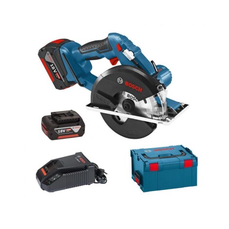 Akumulatora ripzāģis Bosch GKM 18 V-LI; 18 V; 2x5,0 Ah akum.