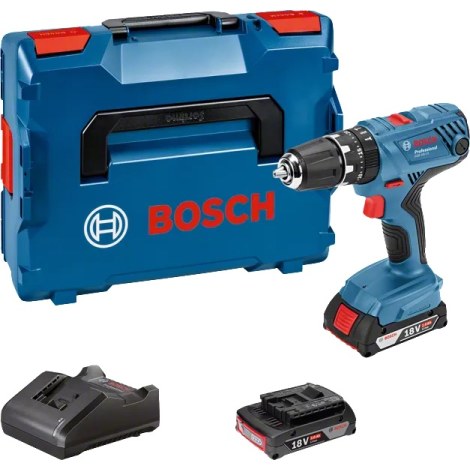 Ударная дрель-шуруповерт Bosch GSB 18V-21; 2x2,0 Ah аккум.