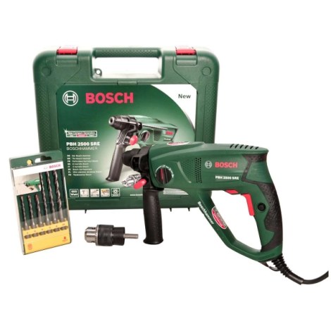 Перфоратор Bosch PBH 2500 SRE; 1,9 J; SDS-plus + 6 сверл в подарок