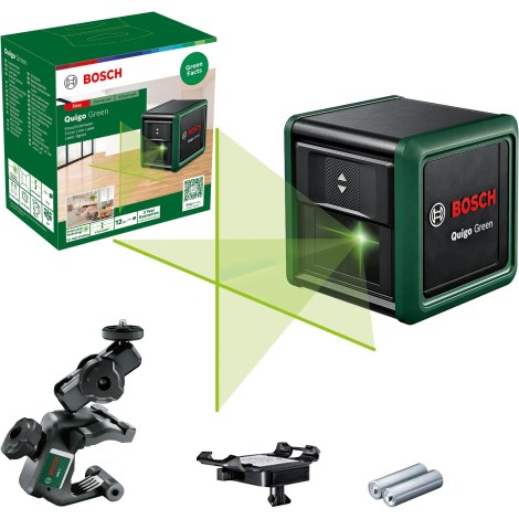 Крестовой лазерный нивелир Bosch Quigo Green
