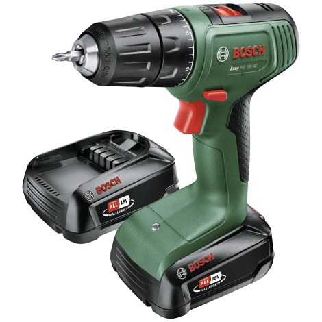 Дрель-шуруповерт Bosch EasyDrill 18V-40; 18 V; 2x2,0 Ah аккум.