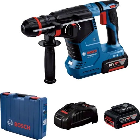 Перфоратор Bosch GBH 187-LI; 18 V; 2,4 J; SDS-plus; 2x5,0 Ah аккум.