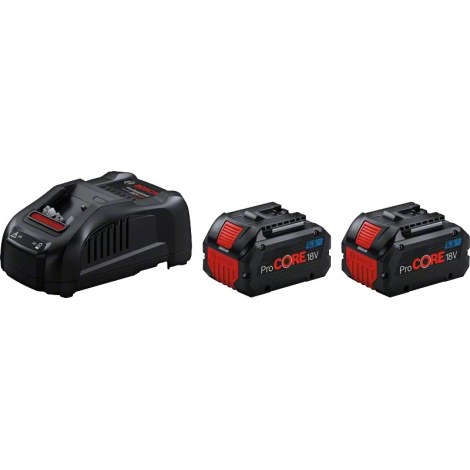 Piederumu komplekts Bosch GBA ProCORE; 18 V; 2x5,5 Ah akumulatoru. + lādētājs GAL 1880CV