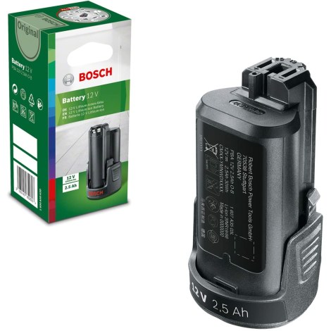 Akumulators Bosch 1607A3503L; 12 V; 2,5 Ah; Li-ion