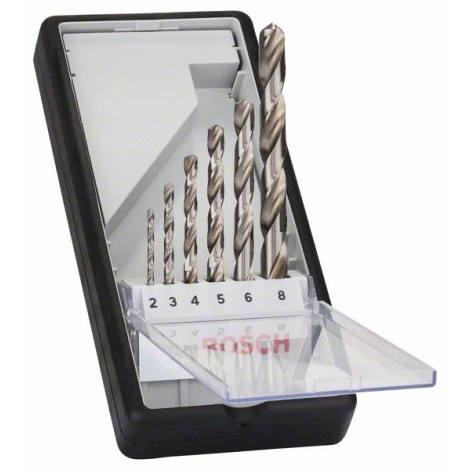 Набор сверл по металлу Bosch HSS-G; 2-8 mm; 6 шт.