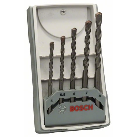 Betona urbju komplekts Bosch Silver Percussion; 5-8 mm; 5 gab.