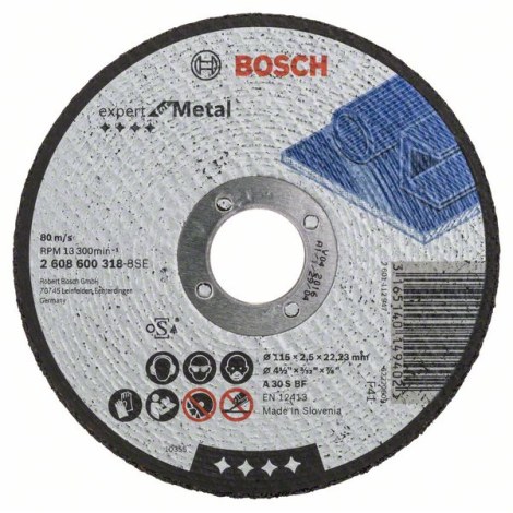 Абразивный режущий диск Bosch A30 S BF; 115x2,5 mm