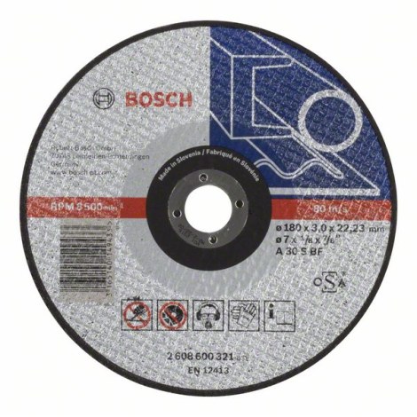 Абразивный режущий диск Bosch A30 S BF; 180x3 mm