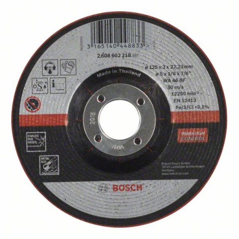 Шлифовальный диск Bosch WA 46 BF; 125x3 mm