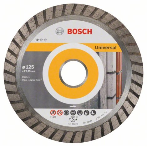 Алмазный отрезной диск Bosch PROFESSIONAL FOR UNIVERSAL TURBO; 125 mm
