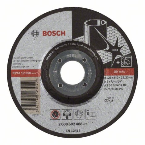 Шлифовальный диск Bosch AS 30 S INOX BF; 125x6 mm