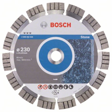 Алмазный отрезной диск Bosch BEST FOR STONE; 230 mm