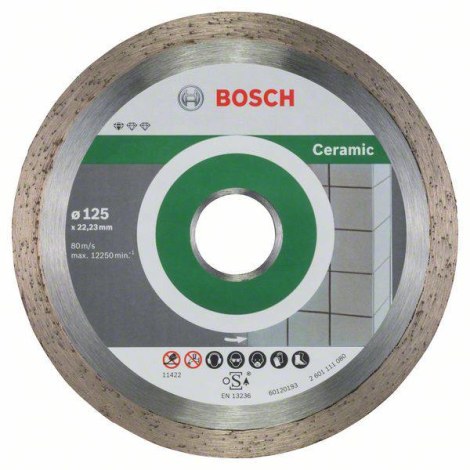 Алмазный отрезной диск Bosch Standard for Ceramic 2608603232; 125x22,23 mm; 10 шт.