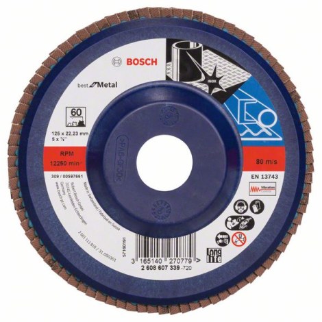 Лепестковый шлифовальный диск Bosch Best for Metal; 125 mm