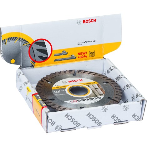 Алмазный отрезной диск Bosch Standard for Universal; 115x22,23 mm; 10 шт.