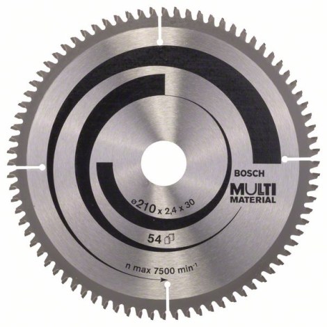 Пильный диск по дереву Bosch MULTI MATERIAL; 210x2,5x30,0 mm; Z80; -5°