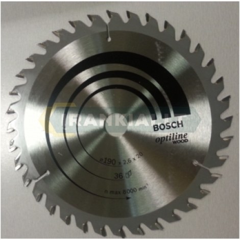 Пильный диск по дереву Bosch; OPTILINE WOOD; Ø190 mm
