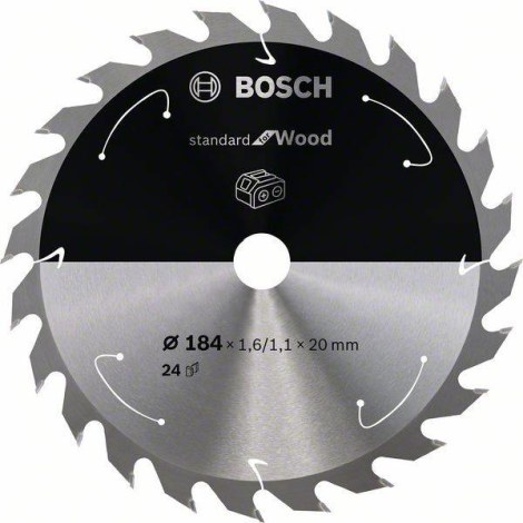 Отрезной диск Bosch Standard for Wood 2608837702; 184x20 mm; Z24